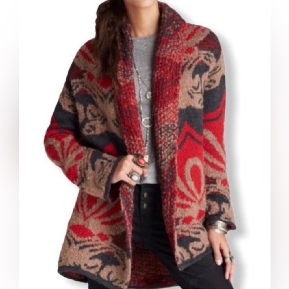 Free People Winters Day Bliss Wool Blend Oversized Cardigan - Picture 1 of 11